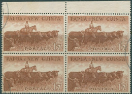 Papua New Guinea 1952 SG22 1/7d Red-brown Cattle Block FU - Papoea-Nieuw-Guinea