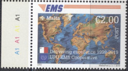 Malta 2019- The 20 Th Anniversary Of UPU EMS Service Set (1v) - Malta