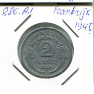 2 FRANCS 1945 FRANCIA FRANCE Moneda #AN352.E.A - 2 Francs