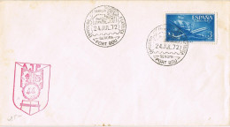 55115. Carta PORT BOU (Gerona) 1972 , Exposicion Filatelica, A.J.P. Asociació Joves Port Bou - Lettres & Documents
