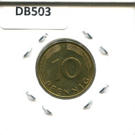 10 PFENNIG 1996 F WEST & UNIFIED GERMANY Coin #DB503.U.A - 10 Pfennig