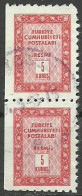 Turkey; 1960 Official Stamp 5 K. ERROR "Imperf. Edge" - Dienstmarken