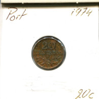 20 CENTAVOS 1974 PORTUGAL Moneda #AT288.E.A - Portogallo