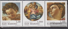 San Marino 1102-1104 Triple Strip (complete Issue) Unmounted Mint / Never Hinged 1975 Christmas . - Neufs