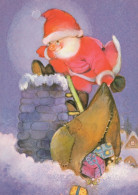 PÈRE NOËL NOËL Fêtes Voeux Vintage Carte Postale CPSM #PAJ764.A - Santa Claus