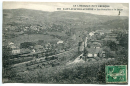 CPA Voyagé 1915 * SAINT SULPICE LAURIÈRE Les Betoulles Et Le Dépôt ( Chemin De Fer Wagons ) - Sonstige & Ohne Zuordnung