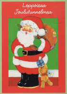 WEIHNACHTSMANN SANTA CLAUS WEIHNACHTSFERIEN Vintage Postkarte CPSM #PAJ541.A - Santa Claus