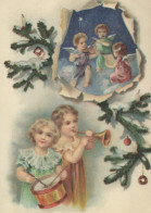 ANGELO Buon Anno Natale Vintage Cartolina CPSM #PAJ193.A - Anges