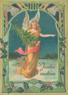 ENGEL WEIHNACHTSFERIEN Feiern & Feste Vintage Ansichtskarte Postkarte CPSM #PAH662.A - Engel