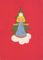 ANGEL CHRISTMAS Holidays Vintage Postcard CPSM #PAH136.A - Angels