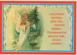 ÁNGEL NAVIDAD Vintage Tarjeta Postal CPSM #PAH096.A - Angels