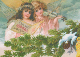 ANGEL CHRISTMAS Holidays Vintage Postcard CPSM #PAH039.A - Angels
