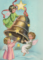 ENGEL WEIHNACHTSFERIEN Feiern & Feste Vintage Ansichtskarte Postkarte CPSM #PAG997.A - Angels