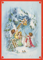 ANGELO Buon Anno Natale Vintage Cartolina CPSM #PAG980.A - Angels