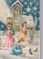 ENGEL WEIHNACHTSFERIEN Feiern & Feste Vintage Ansichtskarte Postkarte CPSM #PAG982.A - Angels