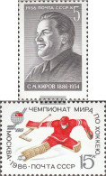 Soviet Union 5590,5594 (complete Issue) Unmounted Mint / Never Hinged 1986 Sergei Kirow, Hockey - Ungebraucht