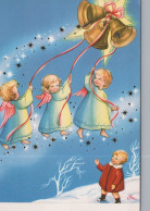 ANGEL CHRISTMAS Holidays Vintage Postcard CPSM #PAG963.A - Angels