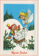 ANGEL CHRISTMAS Holidays Vintage Postcard CPSM #PAG868.A - Angels