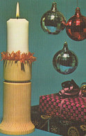 Happy New Year Christmas CANDLE Vintage Postcard CPSMPF #PKG169.A - Neujahr