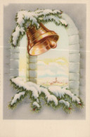 Neujahr Weihnachten BELL Vintage Ansichtskarte Postkarte CPSMPF #PKD529.A - Neujahr