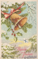 Buon Anno Natale BELL Vintage Cartolina CPSMPF #PKD527.A - Neujahr
