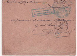 'Maroc Lettre 1920 Avec Cachet Troupes D''occupation Marc Occidental' - Brieven En Documenten