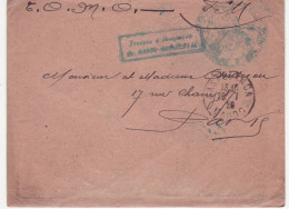 'Maroc Lettre 1920 Avec Cachet Troupes D''occupation Marc Occidental' - Lettres & Documents