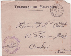 Maroc Lettre 1931 Beni Mellal Avec Cachet Service Des Transmissions Pour Cambrai - Lettres & Documents