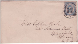 Japan 1894 5 Sen Cancelled For Springfield USA - Brieven En Documenten