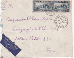 'Maroc Lettre Beni Lellal 1939 Compagnie De L''air Paris' - Brieven En Documenten