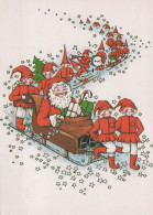 BABBO NATALE Buon Anno Natale GNOME Vintage Cartolina CPSM #PAU283.A - Santa Claus