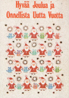 BABBO NATALE Buon Anno Natale GNOME Vintage Cartolina CPSM #PAU278.A - Santa Claus