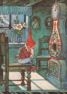 BABBO NATALE Buon Anno Natale GNOME Vintage Cartolina CPSM #PAU183.A - Santa Claus