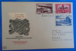 LETTRE 1er JOUR ALLEMAGNE  -  SAAR 1955 - 1948-1960