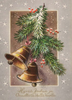 Feliz Año Navidad CAMPANA Vintage Tarjeta Postal CPSM #PAT536.A - New Year