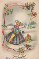 Buon Anno Natale BAMBINO Vintage Cartolina CPSM #PAS821.A - New Year