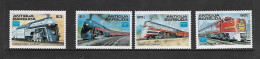 ANTIGUA ET BARBUDA 1986 TRAINS YVERT N°912/915 NEUF MNH** - Eisenbahnen