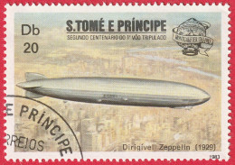 N° Yvert & Tellier 743 - Sao Tomé-et-Principe (1983) (Oblitéré) - 200è 1ère Ascension Dans Atmosphère (Cf Descriptif) - Sao Tome Et Principe