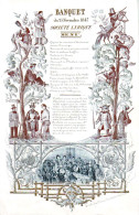 DE 1910 - Carte Porcelaine Pour Banquet De La Societe Lyrique 1847 Imp Carbotte, Namur - Autres & Non Classés