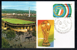 ITALIA 90 REPUBBLICA ITALY REPUBLIC 1990 COPPA DEL MONDO DI CALCIO ITALIA LIRE 450 MAXI MAXIMUM CARD CARTOLINA CARTE - Maximumkarten (MC)