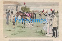 229049 ART ARTE SIGNED TOMMI SMART PREPARATION THE HORSE RACE POSTAL POSTCARD - Autres & Non Classés