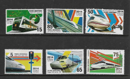 CUBA 2014 TRAINS YVERT N°5303/5308 NEUF MNH** - Treinen