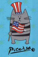 GATTO KITTY Animale Vintage Cartolina CPSM #PBQ745.A - Katzen