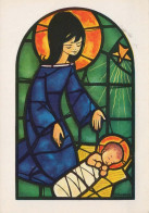 Vergine Maria Madonna Gesù Bambino Religione Vintage Cartolina CPSM #PBQ145.A - Jungfräuliche Marie Und Madona
