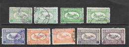 Saudi Arabia Airmail 9 Different Stamps 1950s Used - Saoedi-Arabië