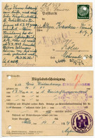 Germany 1939 Postcard; Bruchmühlen (Kr. Herford) - Allgemeine Ortskrankenkasse Für Den Kreis Melle; 6pf. Hindenburg - Briefe U. Dokumente