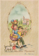 PASCUA NIÑOS Vintage Tarjeta Postal CPSM #PBO292.A - Pâques