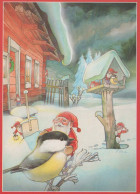 SANTA CLAUS Happy New Year Christmas GNOME Vintage Postcard CPSM #PBL798.A - Santa Claus