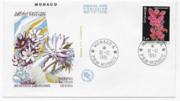 Enveloppe Premier Jour - Jardin Exotique -Bolivicereus Samaipatanus 10-12-1981 Pte De Monaco - Used Stamps