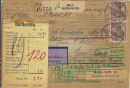 ALLEMAGNE Ca.1905: Bulletin D'Expédition CR De Ober-Schöneweide Pour Genève (Suisse) - Briefe U. Dokumente